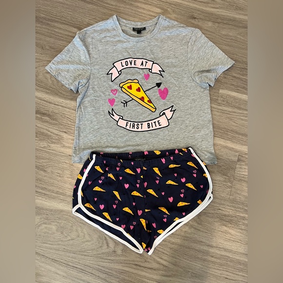 TOPSHOP LOVE AT FIRST BITE PIZZA LOUNGE SET SIZE US 6 - Picture 1 of 4